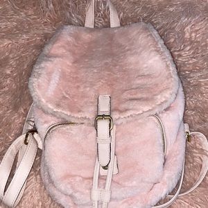 Fuzzy soft backpack